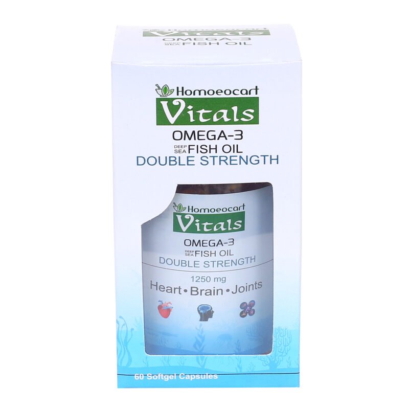 Homoeocart Vitals Omega-3 Deep Sea Fish Oil Double Strength (60Softgels)
